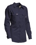 Women's Lapco FR Uniform Shirt 6.5oz. Westex DH | Navy