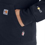 Women's Carhartt FR Relaxed Fit Full Zip Hooded Sweatshirt | Navy