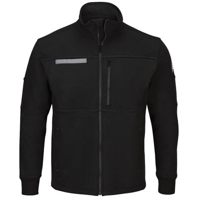 Men's Bulwark FR Zip-Up Fleece Jacket | Black