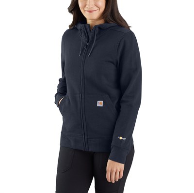 Women's Carhartt FR Relaxed Fit Full Zip Hooded Sweatshirt | Navy