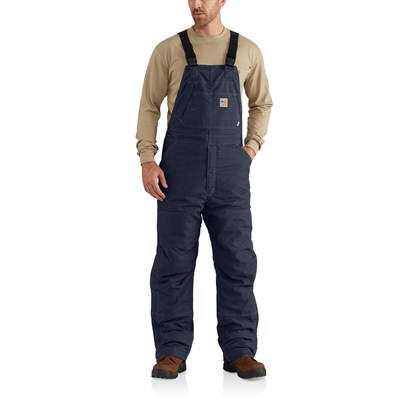 Men's Carhartt FR Quick Duck Lined Bib Overall | Navy