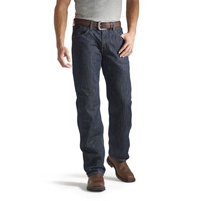 Men's Ariat FR M3 Loose Basic Stackable Straight Leg Jean | Shale