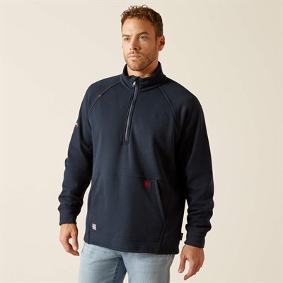 Men's Ariat FR Primo Fleece 2.0 1/4 Zip Sweater | Navy